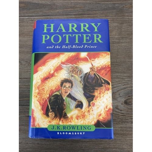 492 - Six Harry Potter books, The Deathly Hallows hardback, The Half-Blood Prince hardback, The Order of t... 