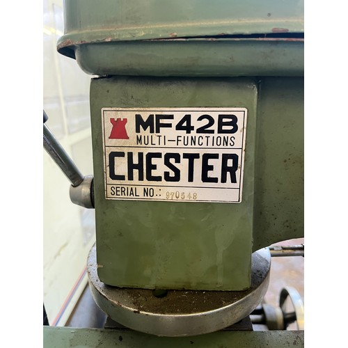 897 - A Chester MF42B precision lathe with vertical mill drill and two tier stand - approx. 160cm high x 1... 