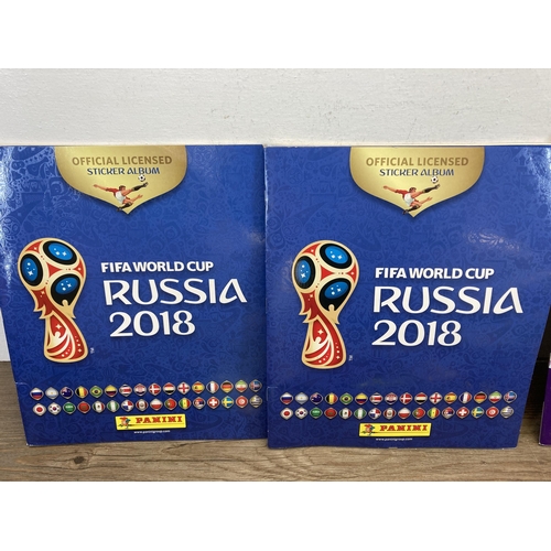 365 - A collection of football collectors cards and stickers to include FIFA world cup 2018, premier leagu... 