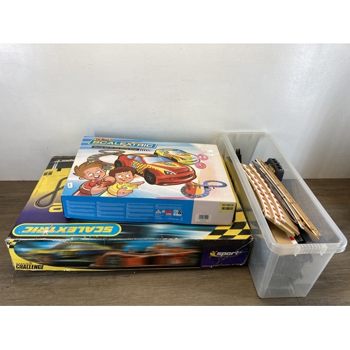 371 - A collection of Scalextric, boxed 'My First Scalextric', boxed 'Speed challenge' and a quantity of l... 