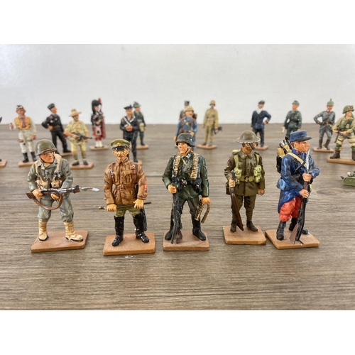 376 - A collection of Del Prado hand painted lead military figurines to include Sergeant Army Commandos, C... 