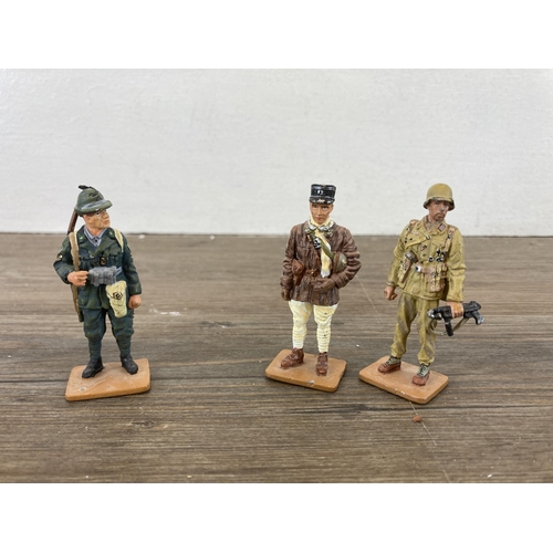 376 - A collection of Del Prado hand painted lead military figurines to include Sergeant Army Commandos, C... 