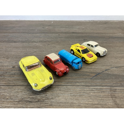 382 - A collection of vintage diecast model vehicles to include Corgi V12 Jaguar, Bburago Peugeot 205 turb... 