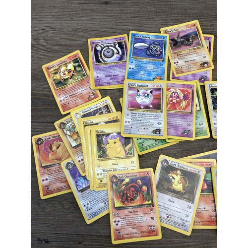 393 - A collection of 1990s Pokémon cards to include Blaine's Charizard, Blaine's Mankey, Brock's Zubat et... 