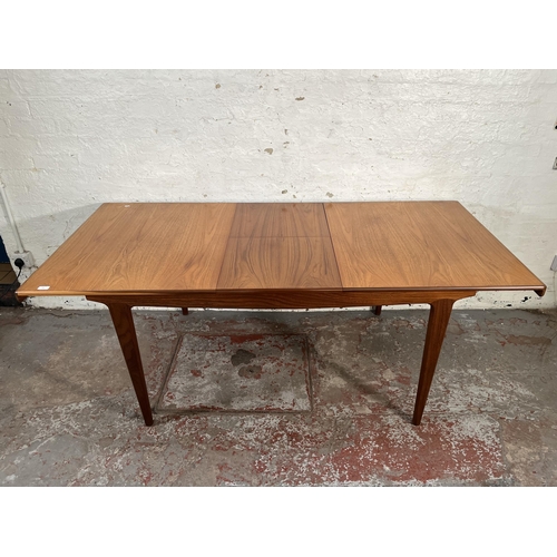 105 - A 1960s Younger teak extending table and six chairs - approx. 73.5cm high x 89cm wide x 190cm long