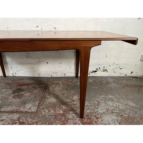 105 - A 1960s Younger teak extending table and six chairs - approx. 73.5cm high x 89cm wide x 190cm long