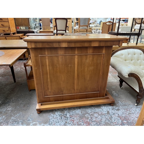 106 - A yew wood drinks bar - approx. 106cm high x 123cm wide x 62cm deep