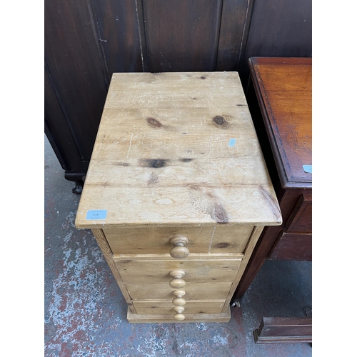 118 - A Victorian style pine chest of drawers - approx. 78cm high x 41cm wide x 56cm deep
