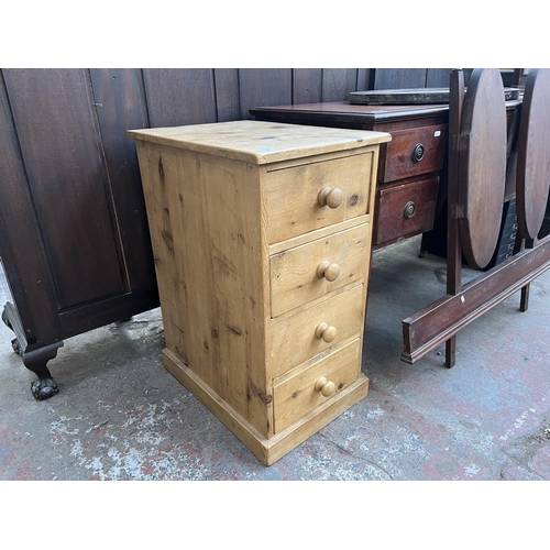 118 - A Victorian style pine chest of drawers - approx. 78cm high x 41cm wide x 56cm deep