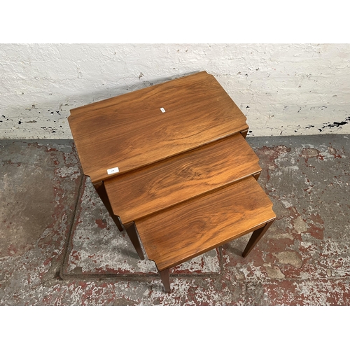 170 - A 1960s Richard Hornby for Fyne Ladye teak nest of tables - approx. 50cm high x 65cm wide x 38cm dee... 