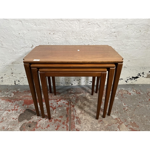170 - A 1960s Richard Hornby for Fyne Ladye teak nest of tables - approx. 50cm high x 65cm wide x 38cm dee... 