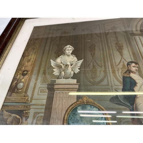 207 - An antique framed Napoleon print - approx. 85cm high x 65cm wide