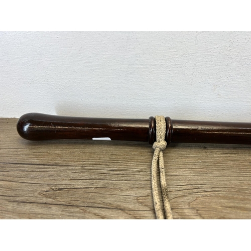 A vintage wooden police sergeant/inspector's signalling stick - approx ...