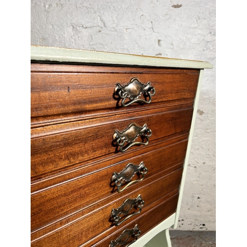 20 - An Edwardian painted mahogany five drawer music cabinet - approx. 101cm high x 49cm wide x 35cm deep