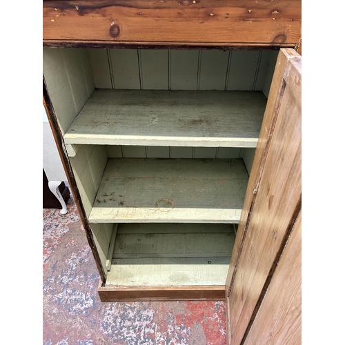 26 - A Victorian pine single door cupboard - approx. 135cm high x 83cm wide x 52cm deep