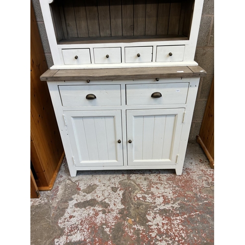 4 - A PGT Reclaimed white painted and reclaimed hardwood dresser - approx. 212cm high x 100cm wide x 46c... 