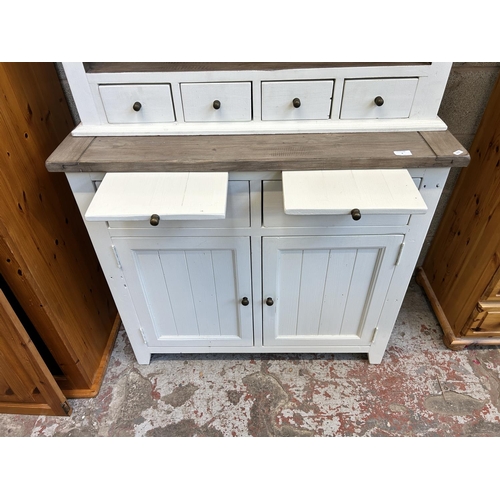 4 - A PGT Reclaimed white painted and reclaimed hardwood dresser - approx. 212cm high x 100cm wide x 46c... 