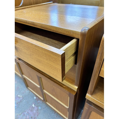 55 - Two Parker Knoll Nathan teak cabinets - approx. 75cm high x 52cm wide x 45cm deep