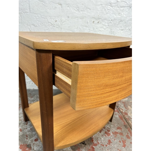 90 - A Nathan teak single drawer side table - approx. 51cm high x 49cm wide x 40cm deep