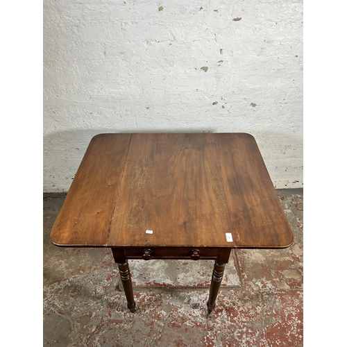94 - A 19th century mahogany drop leaf Pembroke table - approx. 72cm high x 93cm wide x 76cm deep
