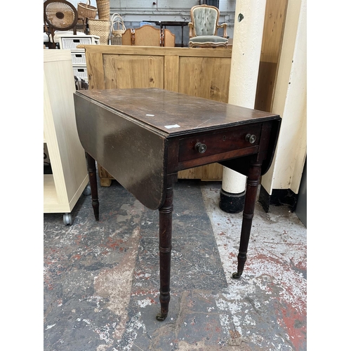 187 - A 19th century mahogany Pembroke table - approx. 71cm high x 91cm wide x 81cm deep