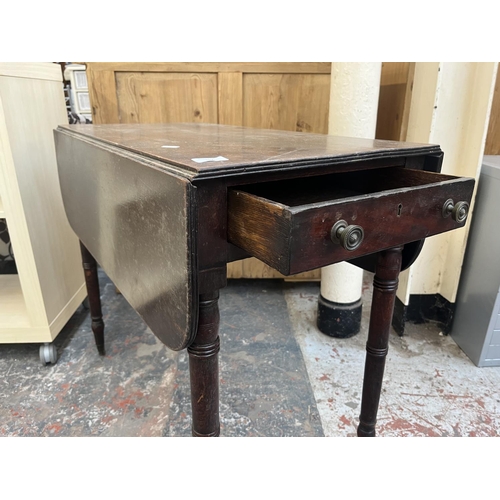 187 - A 19th century mahogany Pembroke table - approx. 71cm high x 91cm wide x 81cm deep