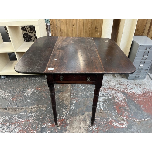 187 - A 19th century mahogany Pembroke table - approx. 71cm high x 91cm wide x 81cm deep