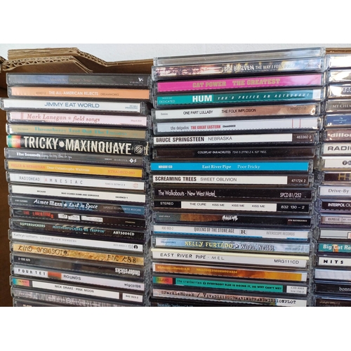 724 - A collection of CD albums to include Tricky, Jimmy Eat World, Mercury Rev, Belle & Sebastian, Radioh... 