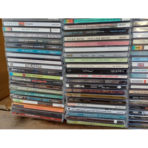 724 - A collection of CD albums to include Tricky, Jimmy Eat World, Mercury Rev, Belle & Sebastian, Radioh... 