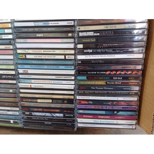 724 - A collection of CD albums to include Tricky, Jimmy Eat World, Mercury Rev, Belle & Sebastian, Radioh... 