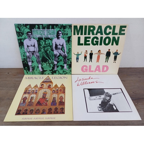 726 - Four Rough Trade Records LP vinyl records, Miracle Legion 'Me and Mr. Ray', 'Glad' and 'Surprise Sur... 