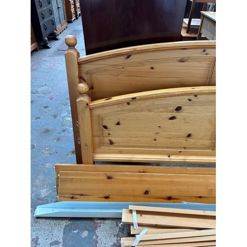 58 - A pine king size bed frame