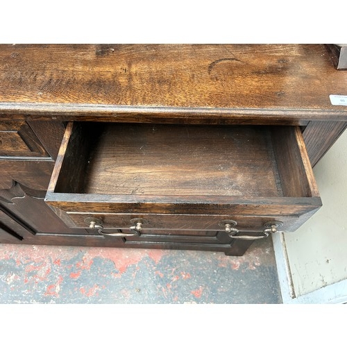 60 - A Titchmarsh & Goodwin style solid oak Welsh dresser - approx. 202cm high x 142cm wide x 48cm deep