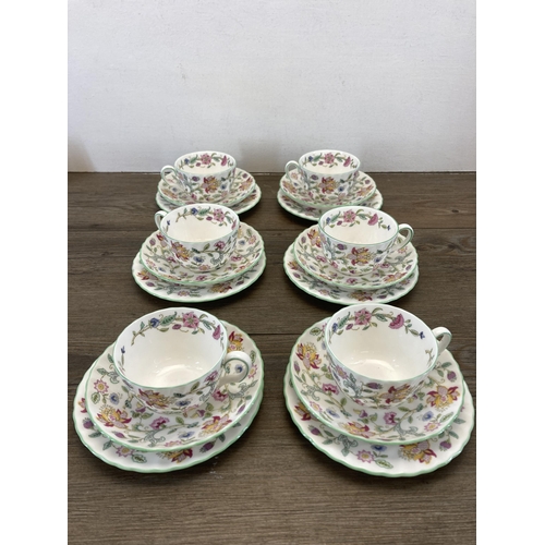 287 - A Minton Haddon Hall twenty one piece tea set