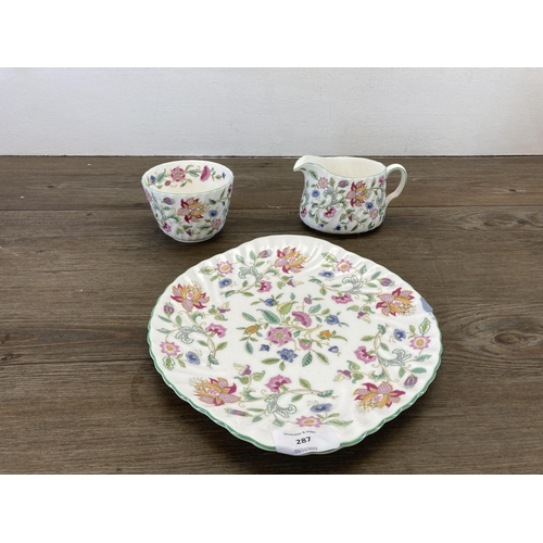 287 - A Minton Haddon Hall twenty one piece tea set