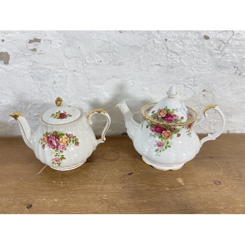 291 - A large collection of Royal Albert Old Country Roses fine bone china to include tea and coffee pots,... 