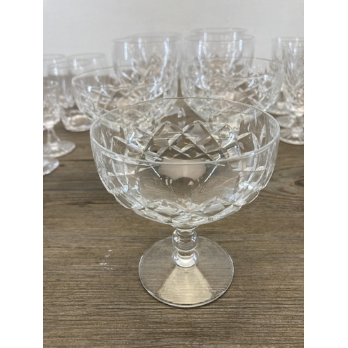 307 - A collection of Stuart, Thomas Webb and Edinburgh glassware