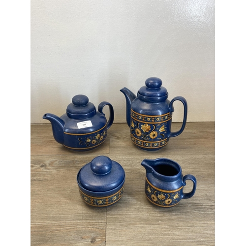 311 - A collection of Winterling Schwarzenback Bavaria hand painted china to include coffee pot, teapot, l... 