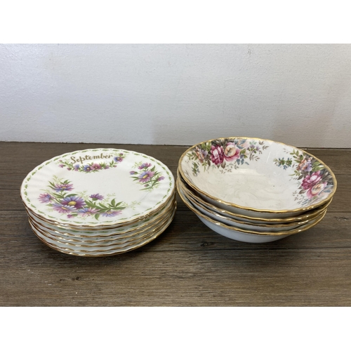 323 - A collection of Royal Albert Autumn Roses and Michaelmas Daisy china together with a Hammersley Dres... 