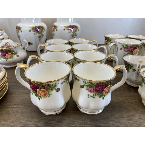 329 - A collection of Royal Albert Old Country Roses fine bone china