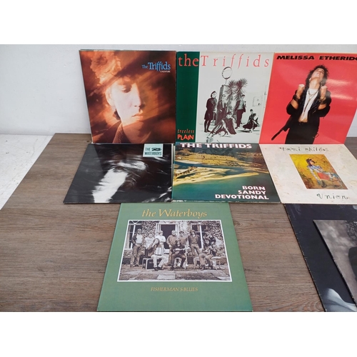 729 - Fourteen LP vinyl records to include The Waterboys, Melissa Etheridge, Edie Brickell & the New Bohem... 