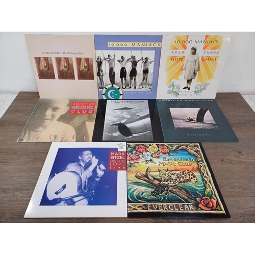 732 - Eight LP vinyl records, three 10,000 Maniacs, four American Music Club and one Mark Eitzel