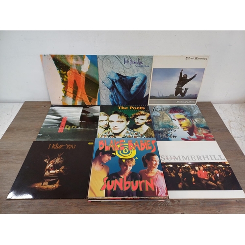 738 - Eighteen LP vinyl records to include two Into Paradise, Warrior Soul, The Poets, Laurie Freelove, Bl... 