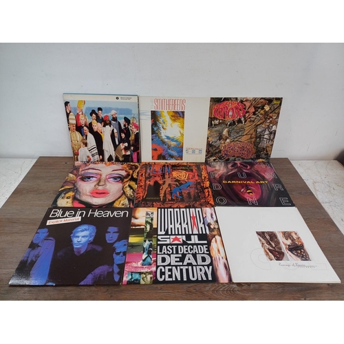 738 - Eighteen LP vinyl records to include two Into Paradise, Warrior Soul, The Poets, Laurie Freelove, Bl... 