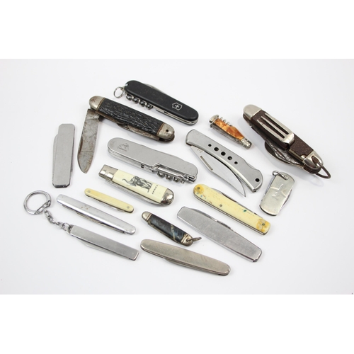 2348 - Fifteen vintage pocket knives