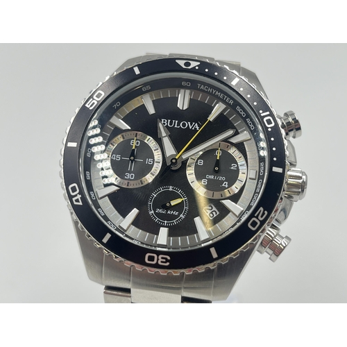 2271 - A boxed Bulova 98B298 Precisionist quartz 46mm men's chronograph wristwatch with high performance 26... 