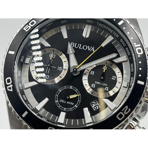 2271 - A boxed Bulova 98B298 Precisionist quartz 46mm men's chronograph wristwatch with high performance 26... 