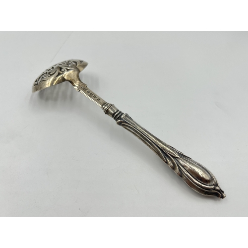 2281 - A Victorian George Unite hallmarked Birmingham silver sugar sifting spoon, dated 1864 - approx. gros... 