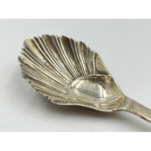 2284 - An Edwardian Thomas Bradbury & Sons Ltd hallmarked London silver caddy spoon, dated 1909 - approx. g... 