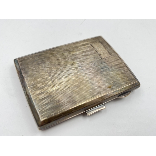 2286 - A George V M H Meyer Ltd hallmarked Birmingham silver cigarette case, dated 1932 - approx. gross wei... 